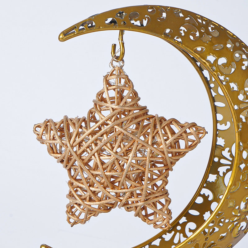 LED Iron Star Moon Ball Night Light