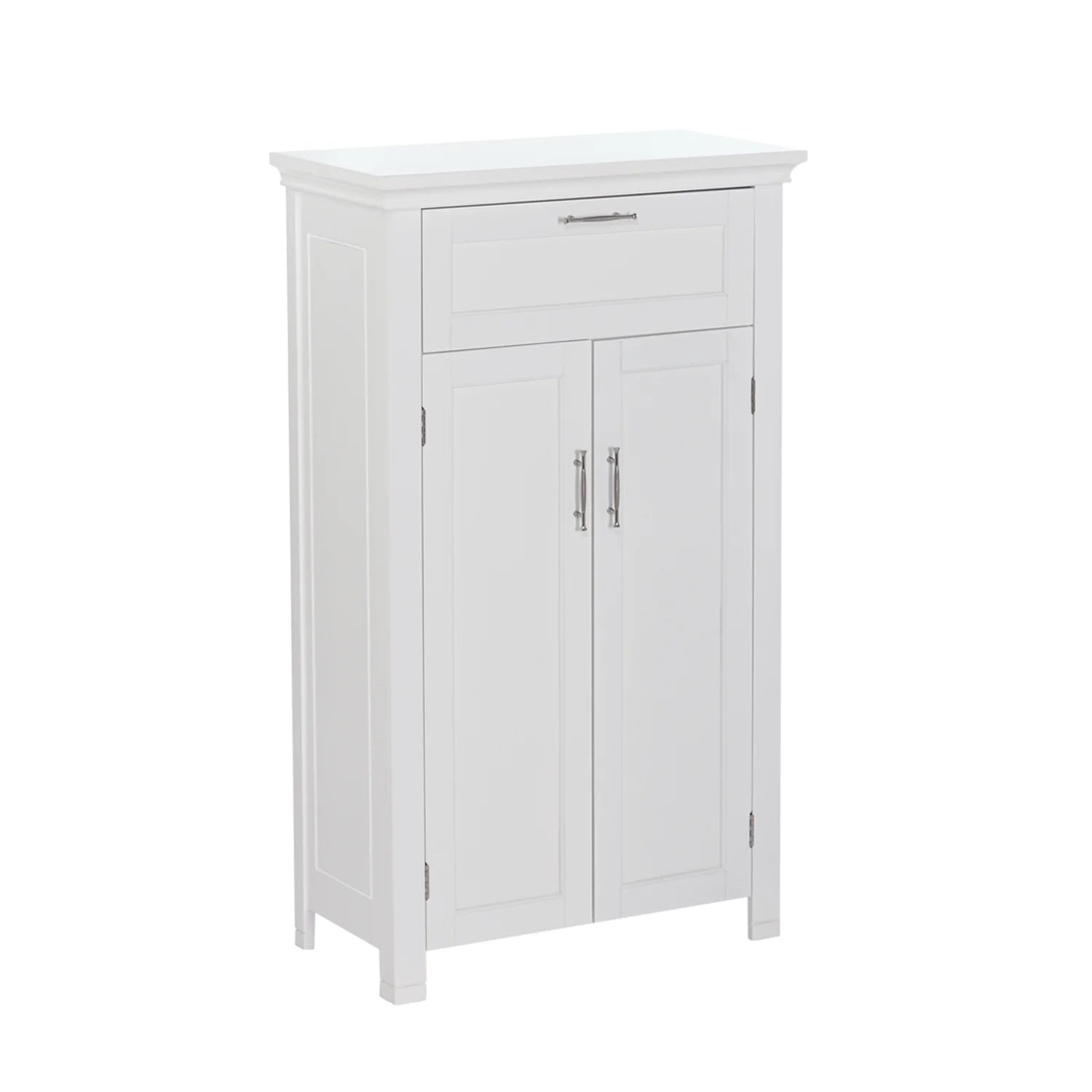 Somerset 2-Door Bathroom Laundry Storage Cabinet with Adjustable Shelf - White