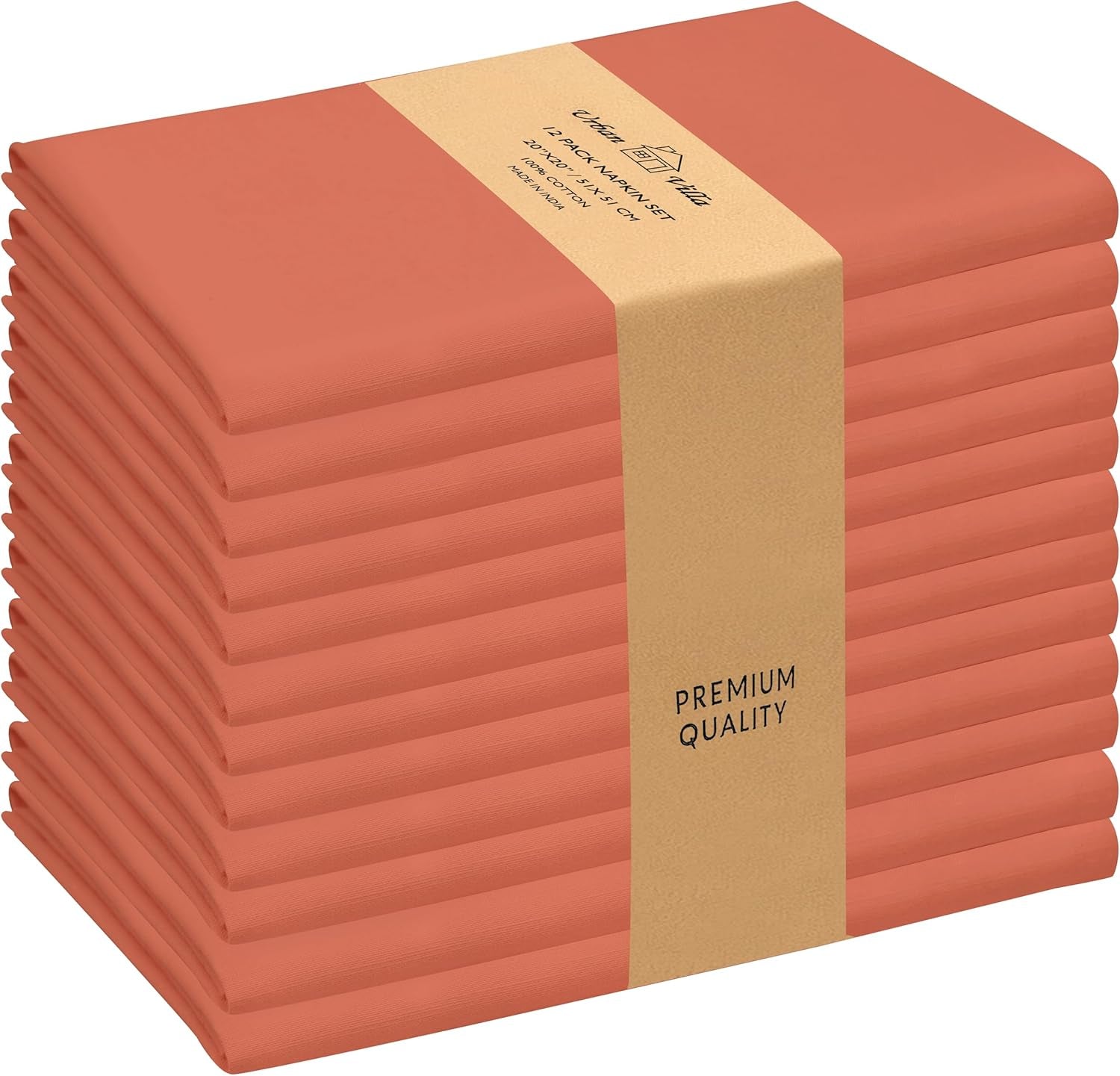 Cloth Napkins Set of 12 20X20 Inches 100% Cotton Napkins Cloth Washable Durable Reusable Absorbent Table Dinner Napkins Cloth for Christmas Hotel Lunch Restaurant Weddings Parties - Black