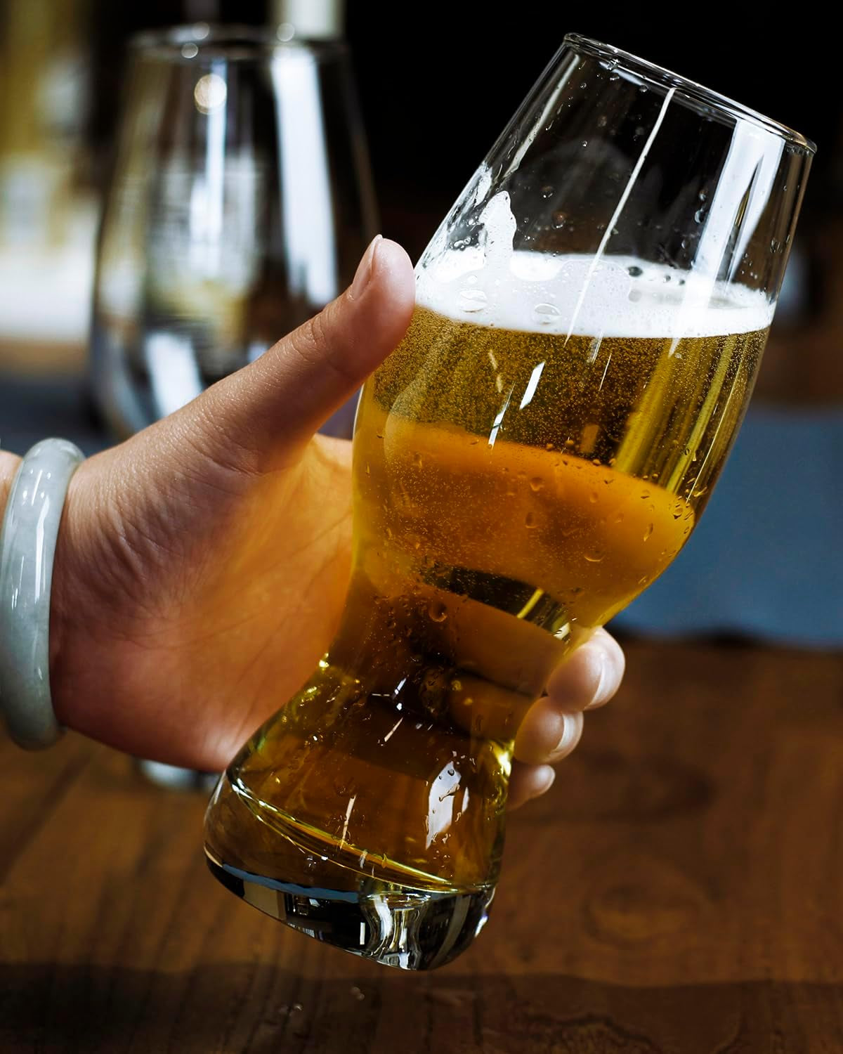 IPA Beer Glasses(Set of 4),16 Oz Pilsner Beer Glasses,Craft Beer Bar Glasses,Lead-Free Drinking Glasses,Ideal Gifts for Lager,Ale or Craft Beer Lovers-Crystal Clear