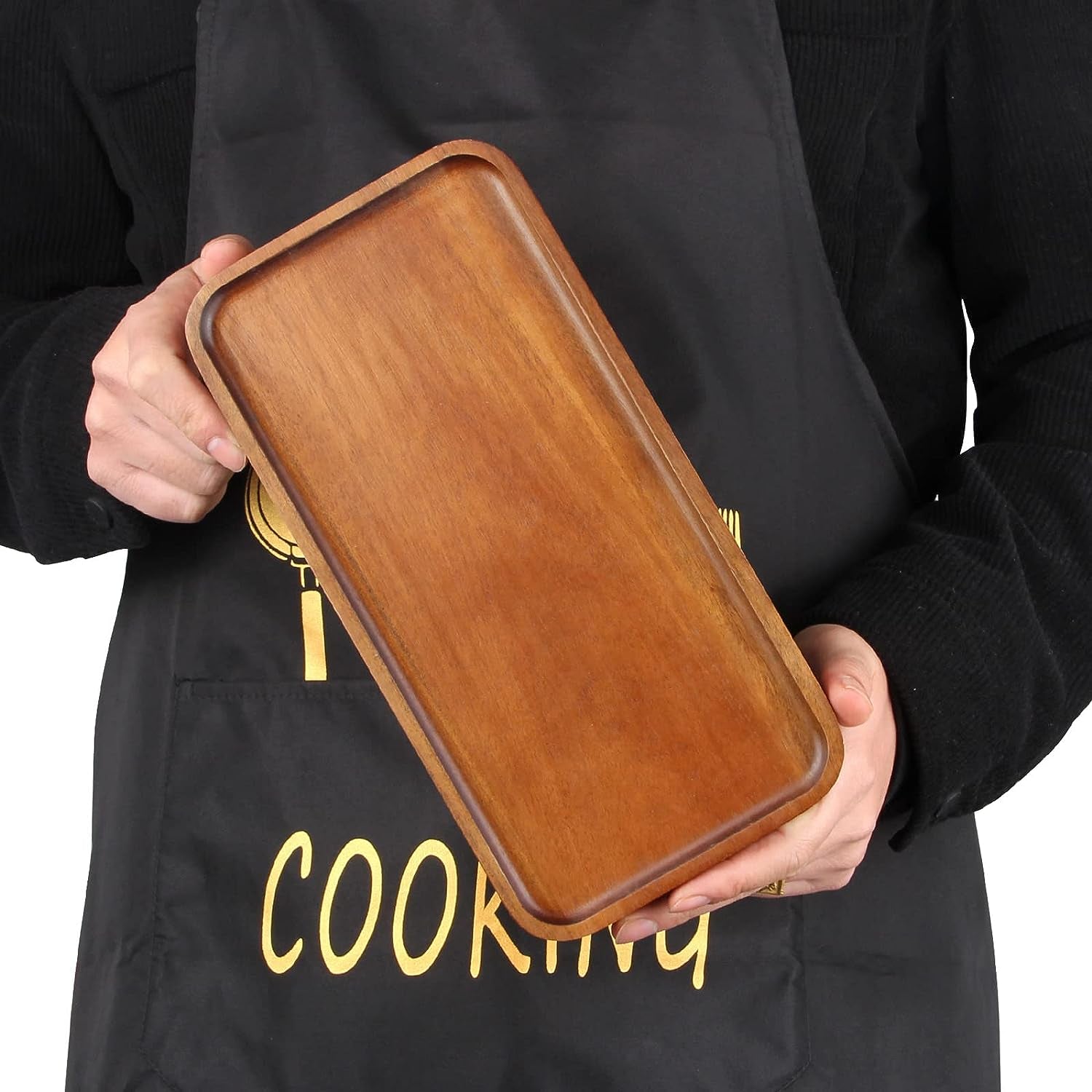 Small Wooden Platters Rectangle Mini Charcuterie Boards Acacia Wood Serving Trays Home Decor Cheese Board Cake Appetizer Plates Kitchen Charcuterie Platter for Food Dish Dessert Snack Tray