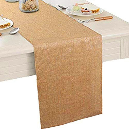(TM) 12 X 108'' Natural Hessian Table Runners Rustic Burlap Wedding Jute Party Decor Bunting