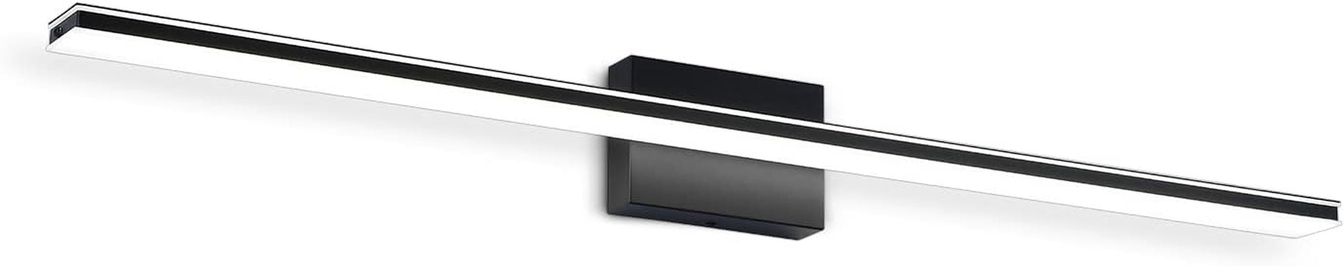 Chrome Bathroom Light Fixtures 24 Inch Bath Wall Lighting IP44 14W Vanity Lamp Bar Modern LED Lights for Vanity Rectangle Bathroom Lamps over Mirror Acrylic Restroom Sink Light