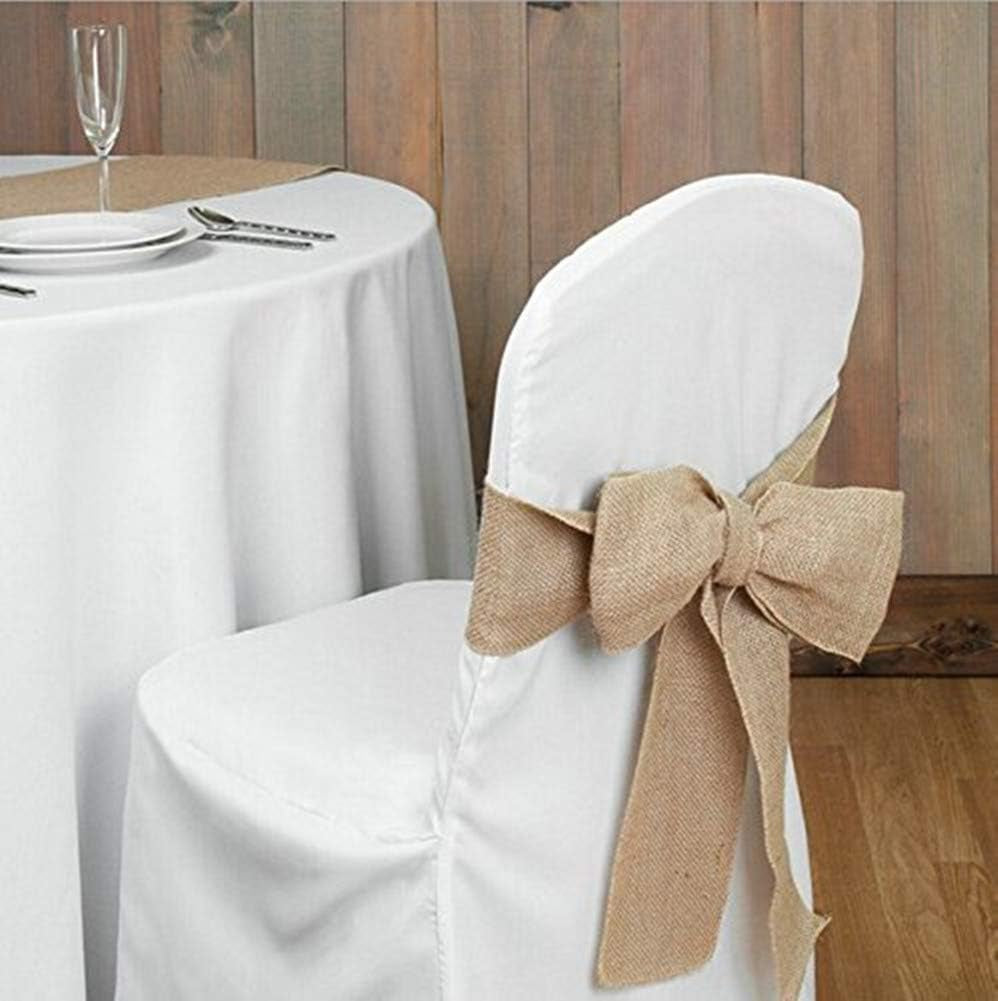 (TM) 12 X 108'' Natural Hessian Table Runners Rustic Burlap Wedding Jute Party Decor Bunting