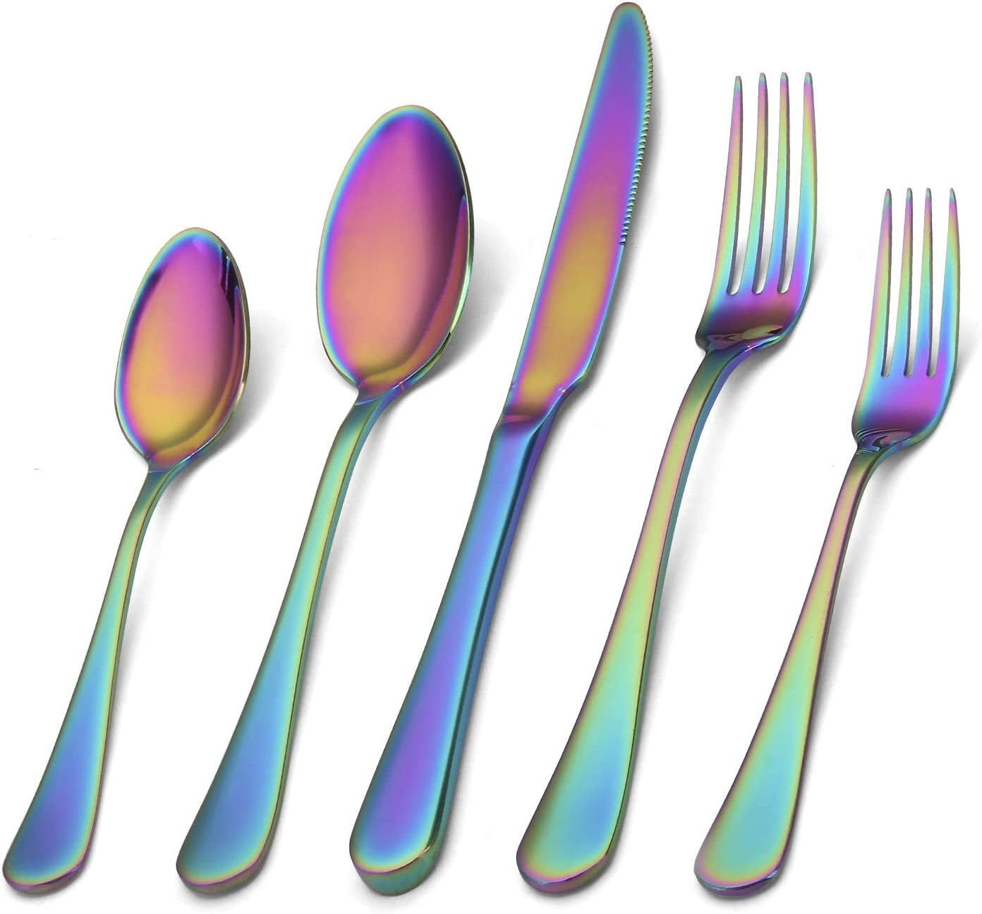 Matte Black Silverware Set, Satin Finish 20-Piece Stainless Steel Flatware Set,Kitchen Utensil Set Service for 4,Tableware Cutlery Set for Home and Restaurant, Dishwasher Safe