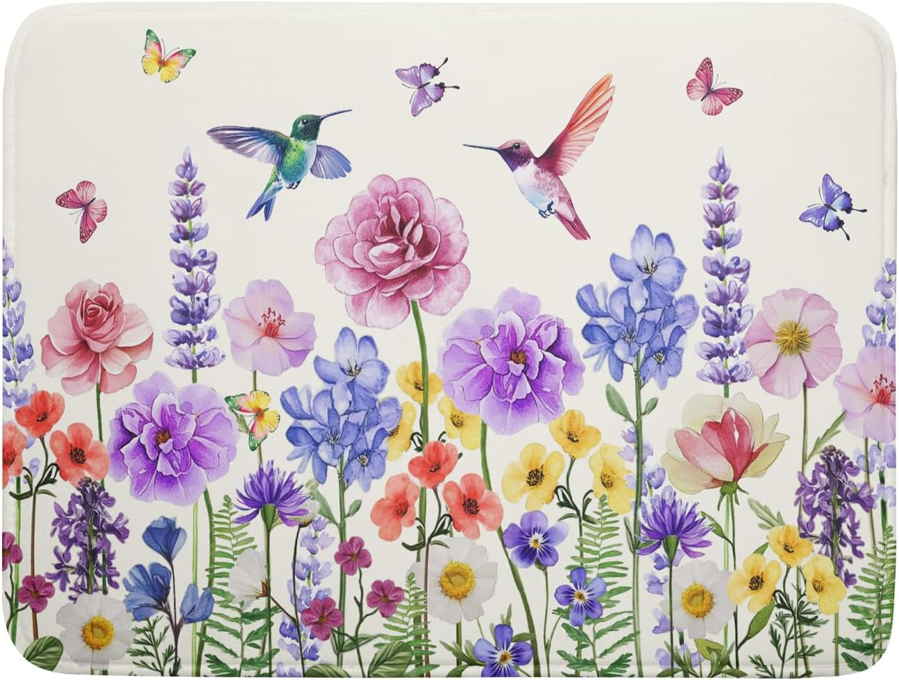 4Th of July Dish Drying Mat 18"X24" Patriotic Usa Stars America Firework Dish Drainer Mats Independece Day Absorbent Microfiber Dish Drying Pad for Kitchen Countertop Large Decor