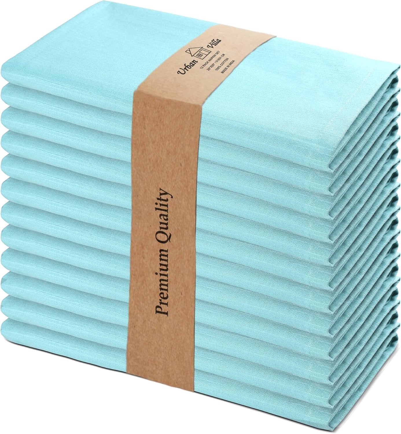 Cloth Napkins Set of 12 20X20 Inches 100% Cotton Napkins Cloth Washable Durable Reusable Absorbent Table Dinner Napkins Cloth for Christmas Hotel Lunch Restaurant Weddings Parties - Black