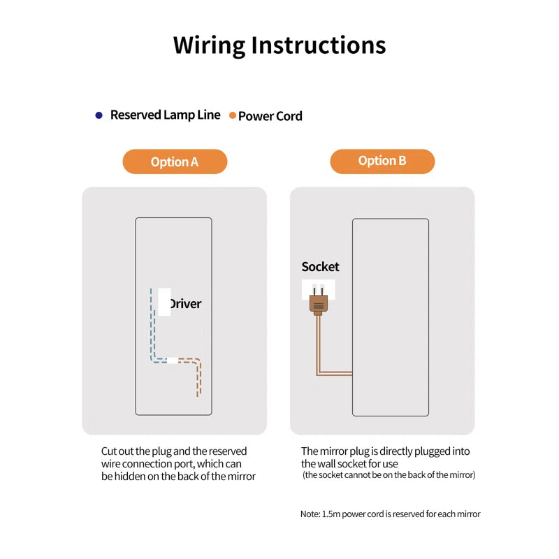 Balsulto 65'' X 21'' Wall Mounted Full Length Mirror with Tri-Color LED & Shatterproof Glass