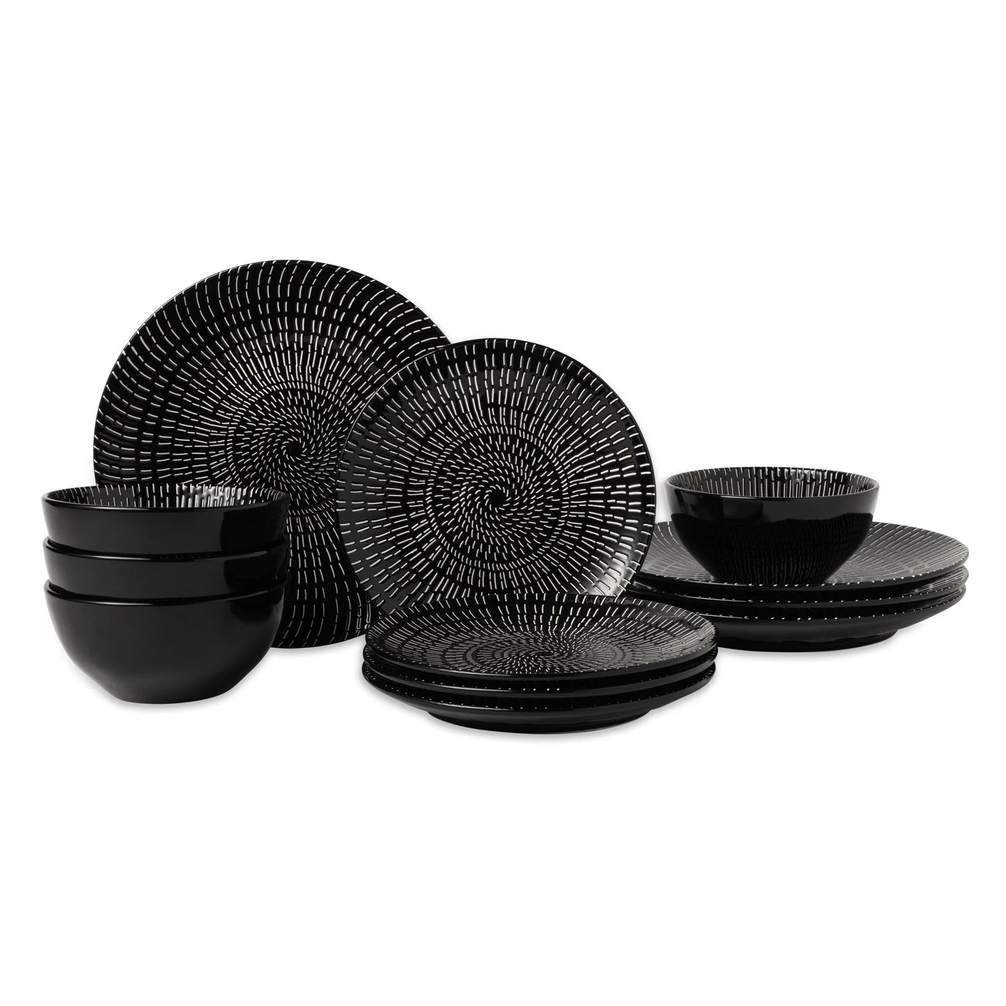 Maddox 12-Piece Stoneware Dinnerware Set