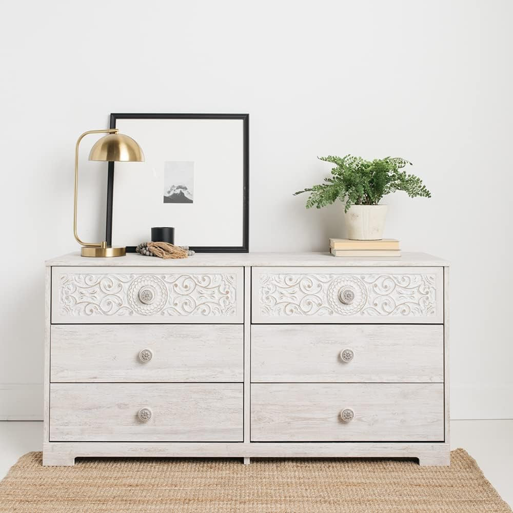 Paxberry Boho Dresser, Whitewash