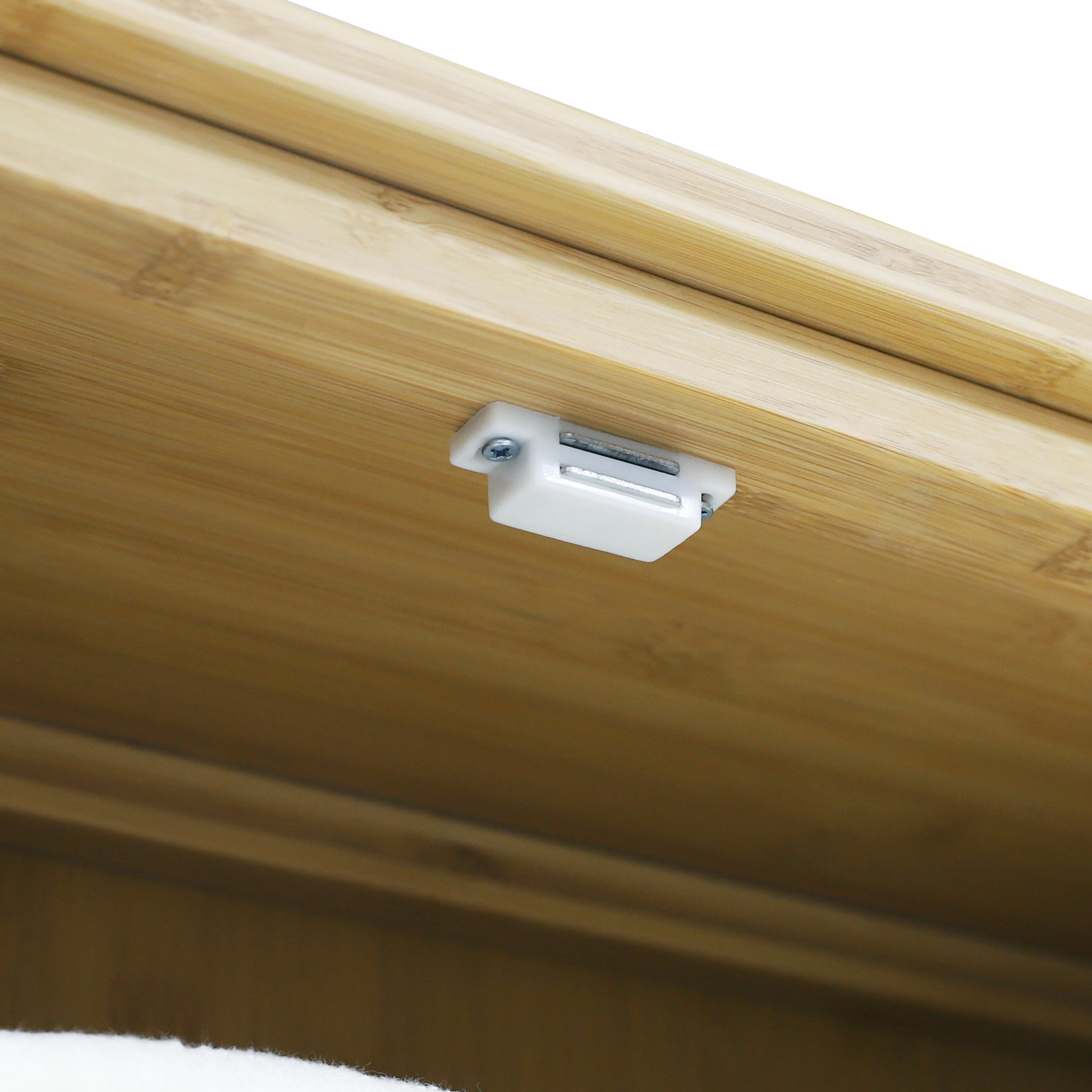 Bamboo over the Toilet Storage Cabinet Space-Saving Bathroom Cabinet W/ 2 Shelves and Cupboard