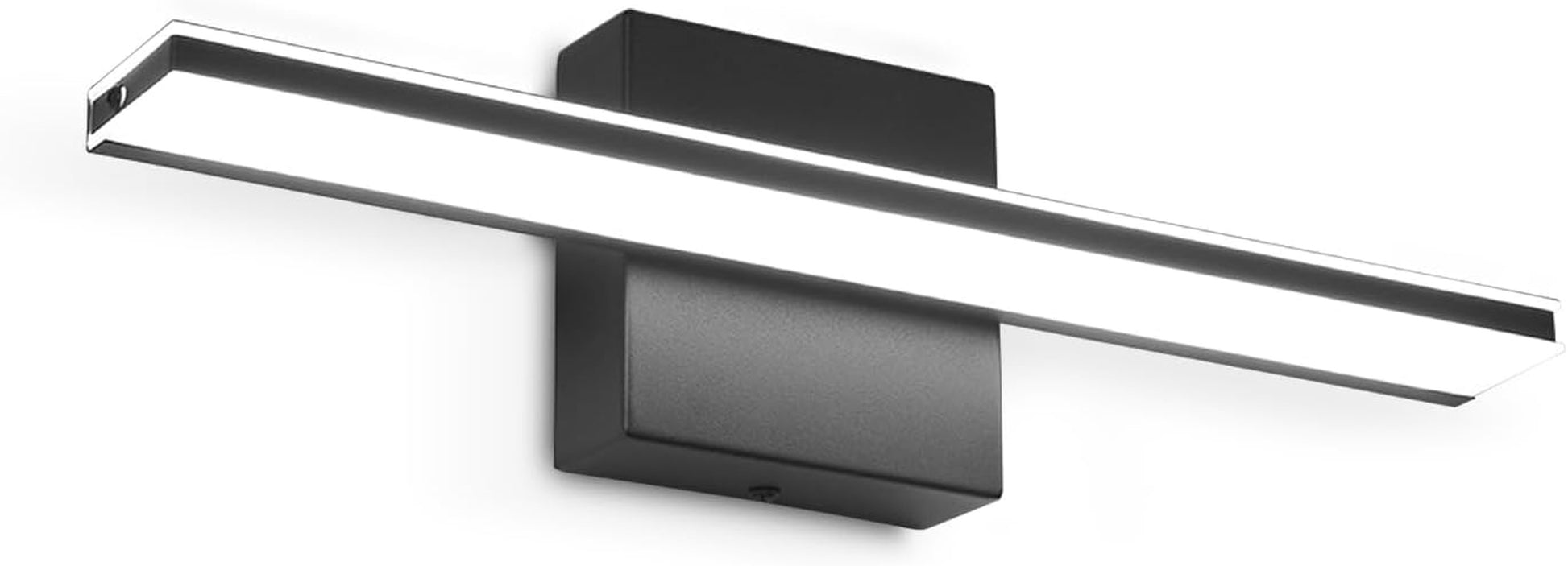 Chrome Bathroom Light Fixtures 24 Inch Bath Wall Lighting IP44 14W Vanity Lamp Bar Modern LED Lights for Vanity Rectangle Bathroom Lamps over Mirror Acrylic Restroom Sink Light