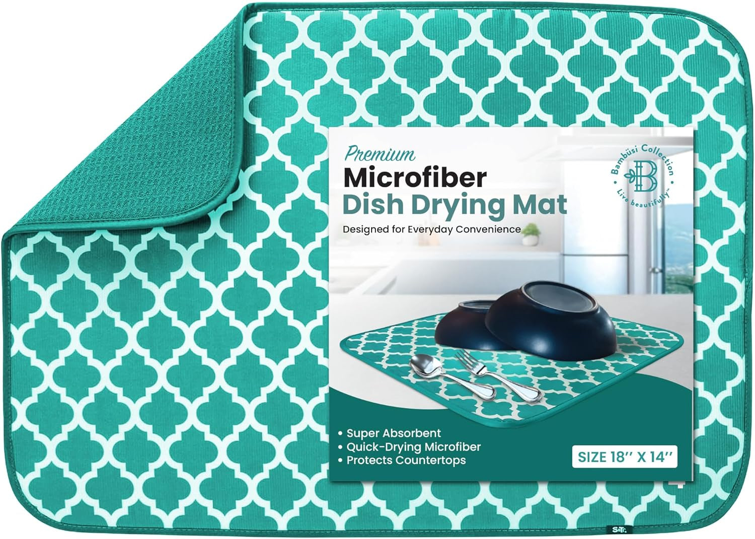 Dish Drying Rack - Bamboo Dish Rack for Kitchen Counter, Collapsible 2-Tier Wooden Drying Rack for Dishes, Plates, Cups, Utensils - Foldable Dish Drainer, Space-Saving Kitchen Drying Rack Organizer