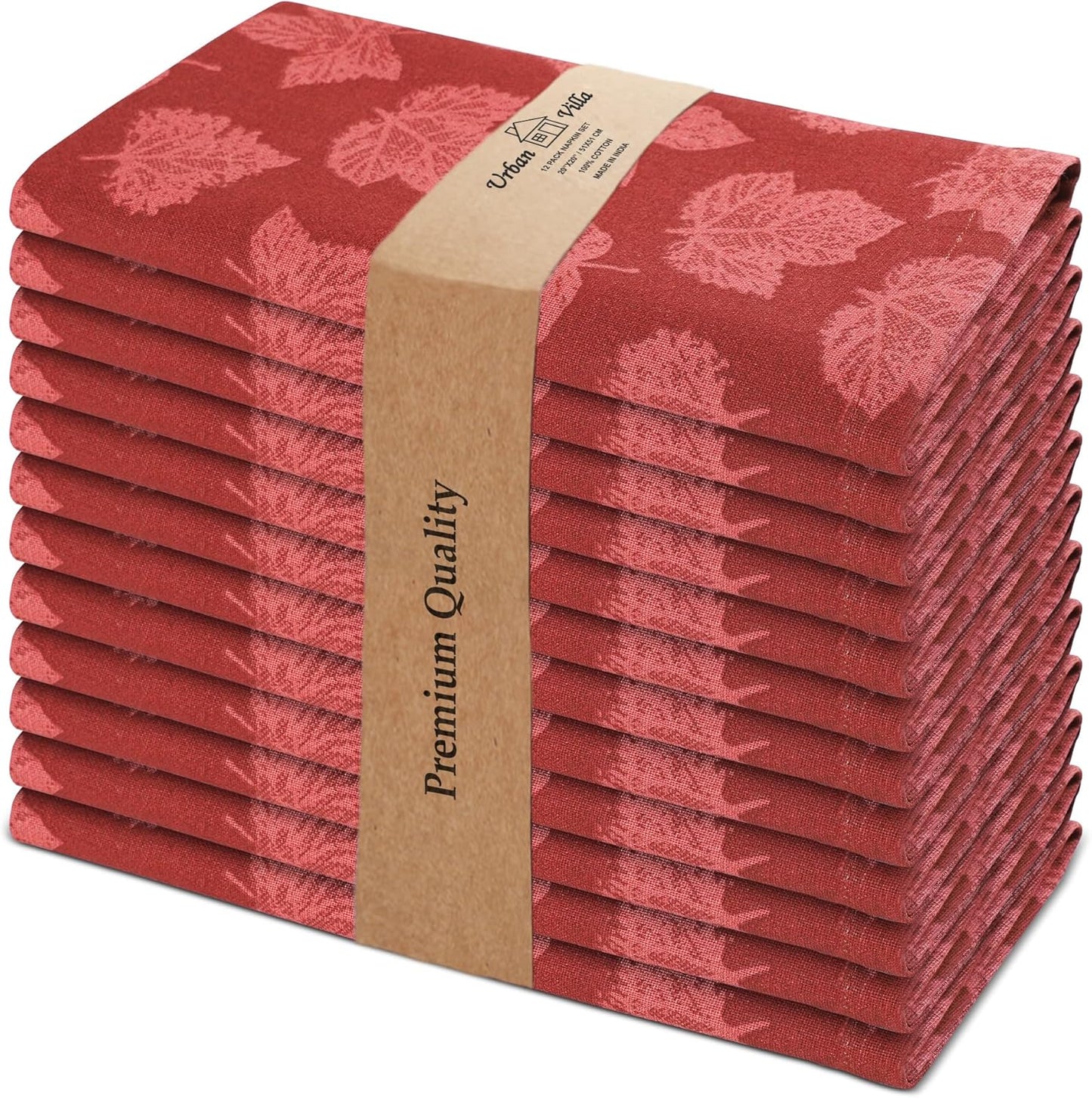 Cloth Napkins Set of 12 20X20 Inches 100% Cotton Napkins Cloth Washable Durable Reusable Absorbent Table Dinner Napkins Cloth for Christmas Hotel Lunch Restaurant Weddings Parties - Black