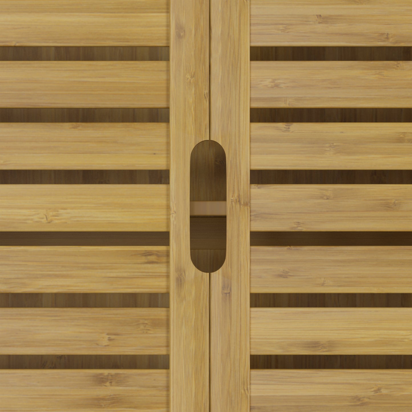 Bamboo over the Toilet Storage Cabinet Space-Saving Bathroom Cabinet W/ 2 Shelves and Cupboard