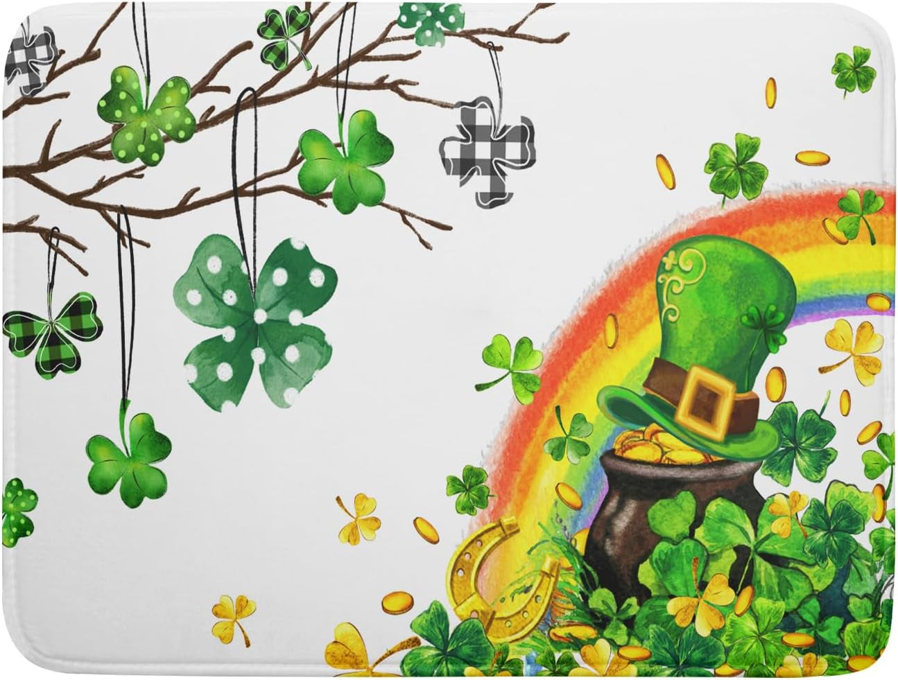 4Th of July Dish Drying Mat 18"X24" Patriotic Usa Stars America Firework Dish Drainer Mats Independece Day Absorbent Microfiber Dish Drying Pad for Kitchen Countertop Large Decor