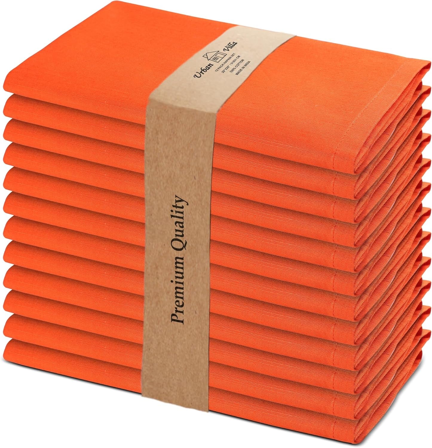 Cloth Napkins Set of 12 20X20 Inches 100% Cotton Napkins Cloth Washable Durable Reusable Absorbent Table Dinner Napkins Cloth for Christmas Hotel Lunch Restaurant Weddings Parties - Black