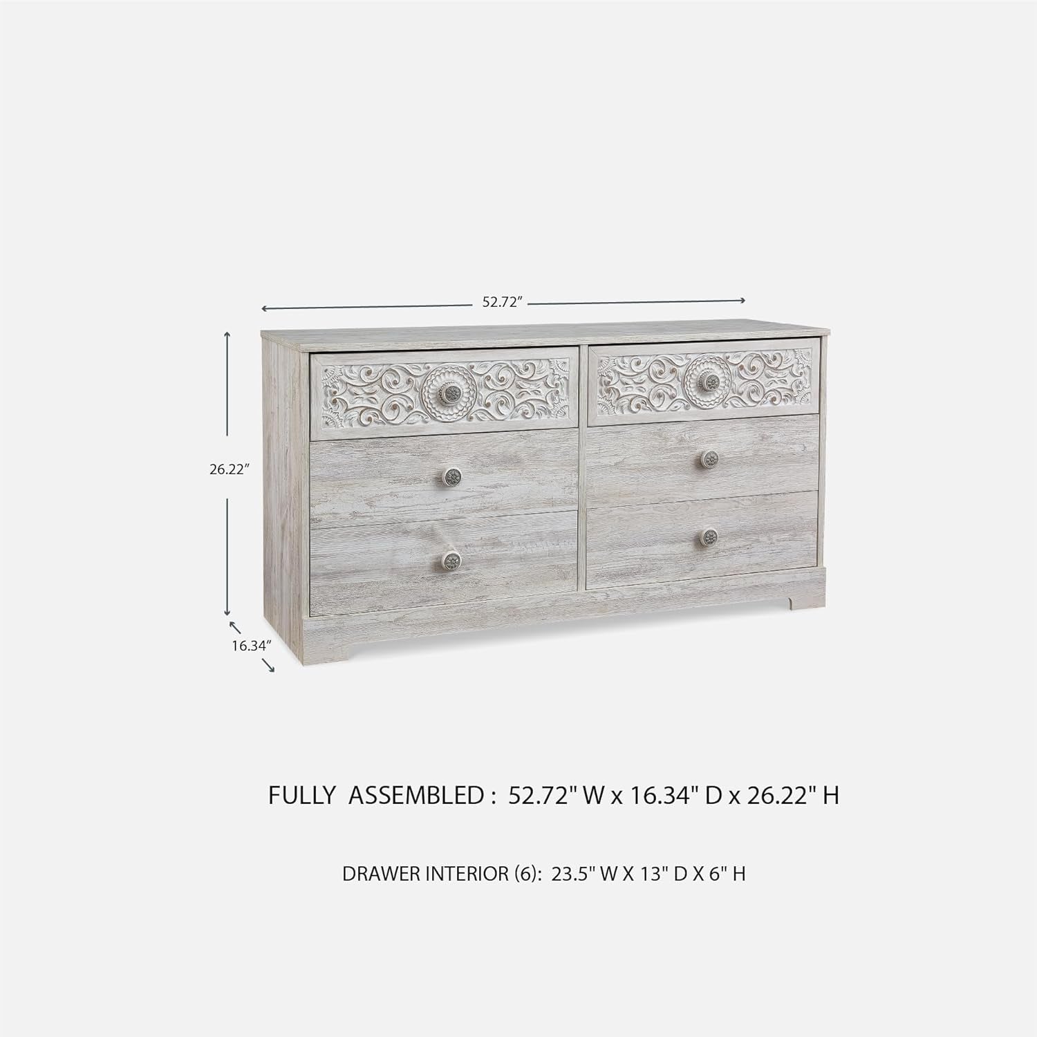 Paxberry Boho Dresser, Whitewash