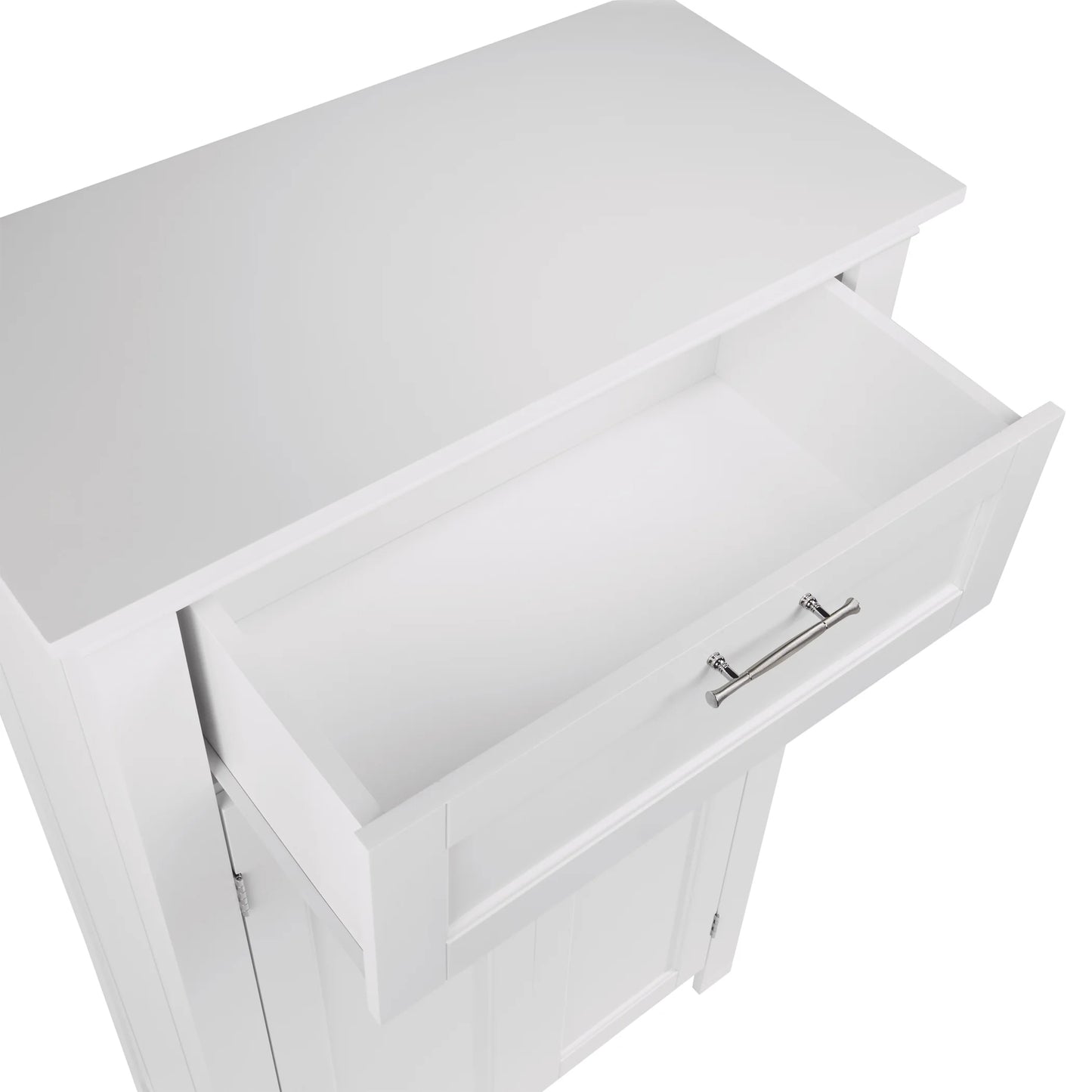 Somerset 2-Door Bathroom Laundry Storage Cabinet with Adjustable Shelf - White