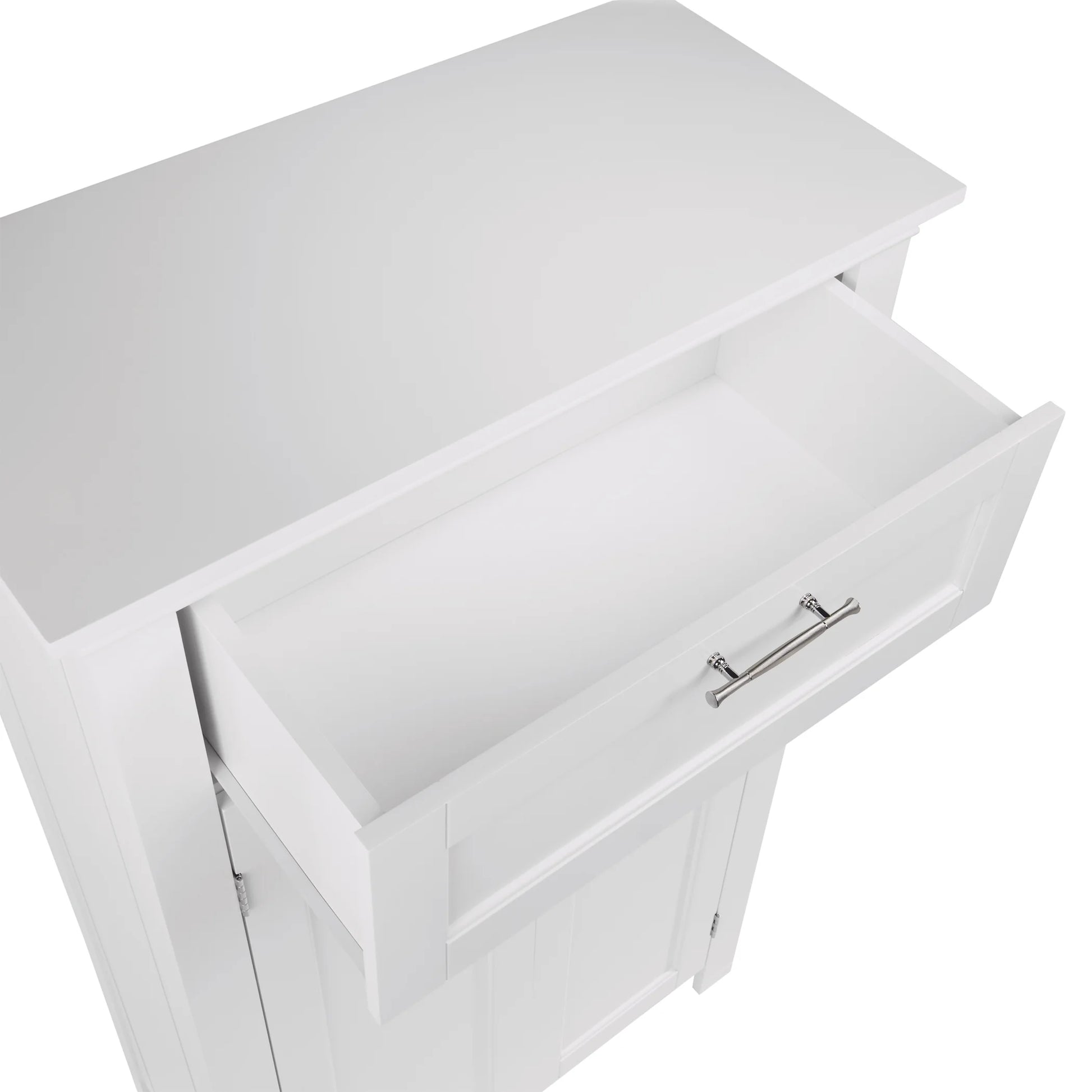 Somerset 2-Door Bathroom Laundry Storage Cabinet with Adjustable Shelf - White
