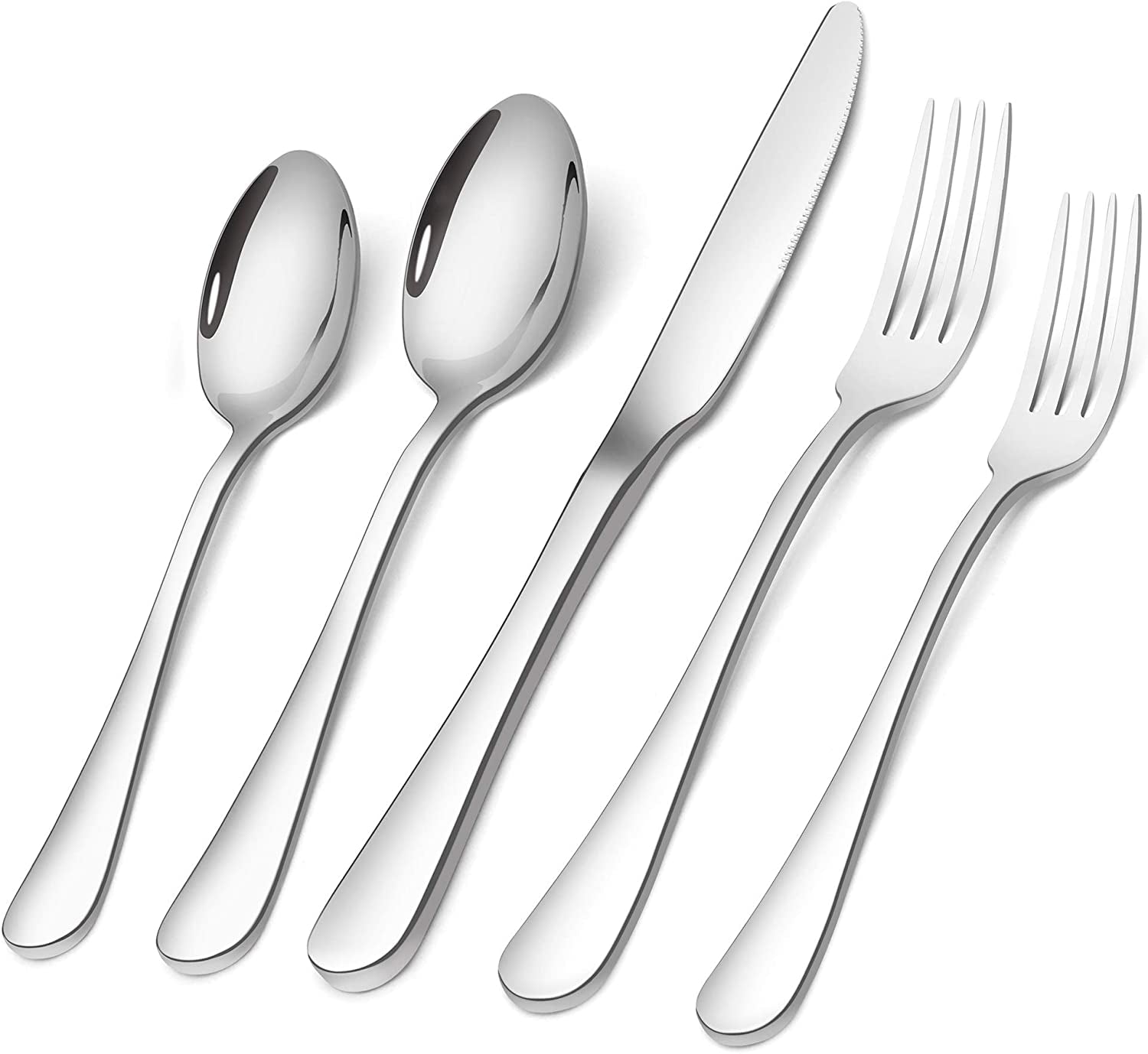 Matte Black Silverware Set, Satin Finish 20-Piece Stainless Steel Flatware Set,Kitchen Utensil Set Service for 4,Tableware Cutlery Set for Home and Restaurant, Dishwasher Safe